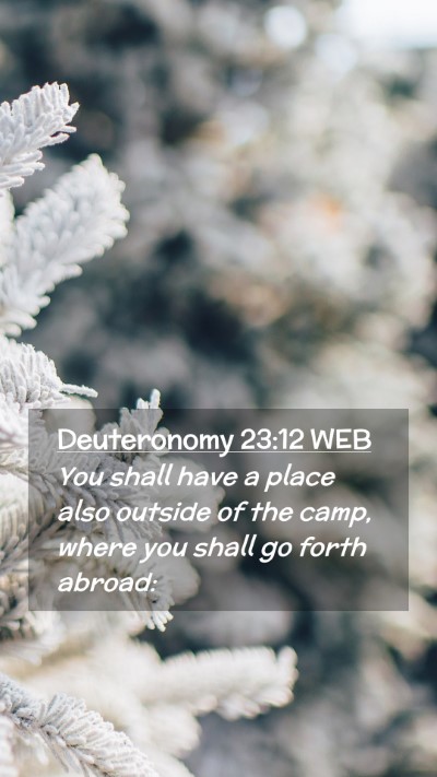Picture 02 - Deuteronomy 23:12 WEB Mobile Phone Wallpaper - You shall have a place also outside of the camp, - Mobile Bible Verse Wallpaper