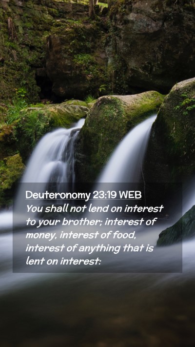 Picture 02 - Deuteronomy 23:19 WEB Mobile Phone Wallpaper - You shall not lend on interest to your brother; - Mobile Bible Verse Wallpaper