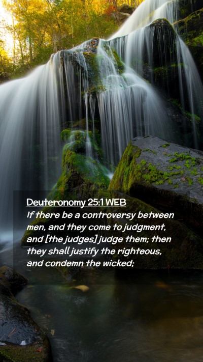 Picture 02 - Deuteronomy 25:1 WEB Mobile Phone Wallpaper - If there be a controversy between men, and they - Mobile Bible Verse Wallpaper