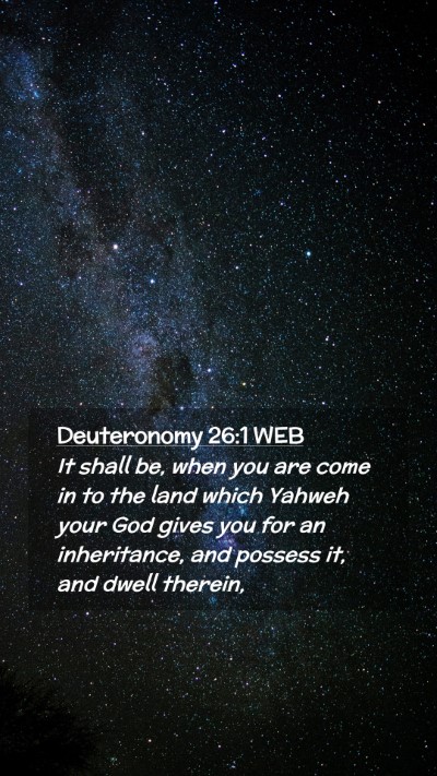 Picture 02 - Deuteronomy 26:1 WEB Mobile Phone Wallpaper - It shall be, when you are come in to the land - Mobile Bible Verse Wallpaper