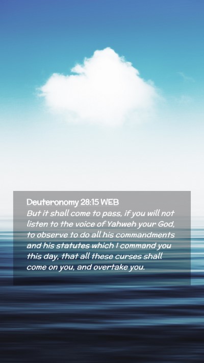 Picture 02 - Deuteronomy 28:15 WEB Mobile Phone Wallpaper - But it shall come to pass, if you will not listen - Mobile Bible Verse Wallpaper