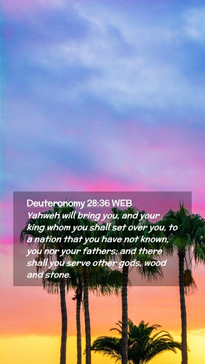 Picture 02 - Deuteronomy 28:36 WEB Mobile Phone Wallpaper - Yahweh will bring you, and your king whom you - Mobile Bible Verse Wallpaper