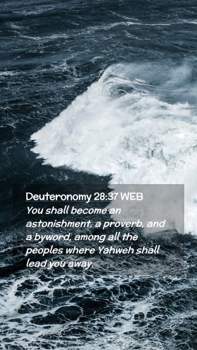 Picture 02 - Deuteronomy 28:37 WEB Mobile Phone Wallpaper - You shall become an astonishment, a proverb, and - Mobile Bible Verse Wallpaper