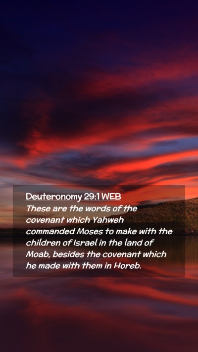 Picture 02 - Deuteronomy 29:1 WEB Mobile Phone Wallpaper - These are the words of the covenant which Yahweh - Mobile Bible Verse Wallpaper