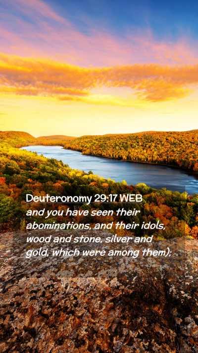 Picture 02 - Deuteronomy 29:17 WEB Mobile Phone Wallpaper - and you have seen their abominations, and their - Mobile Bible Verse Wallpaper