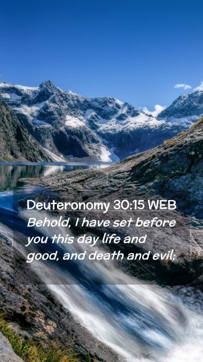 Picture 02 - Deuteronomy 30:15 WEB Mobile Phone Wallpaper - Behold, I have set before you this day life and - Mobile Bible Verse Wallpaper