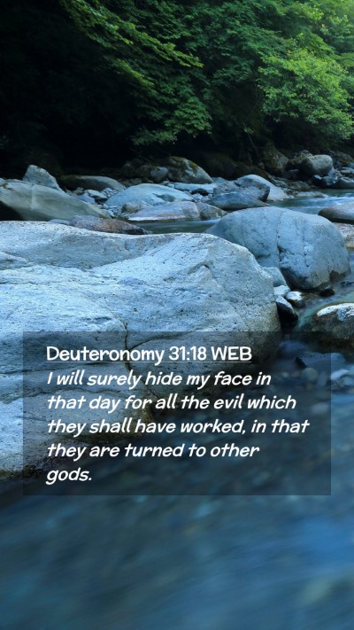 Picture 02 - Deuteronomy 31:18 WEB Mobile Phone Wallpaper - I will surely hide my face in that day for all - Mobile Bible Verse Wallpaper