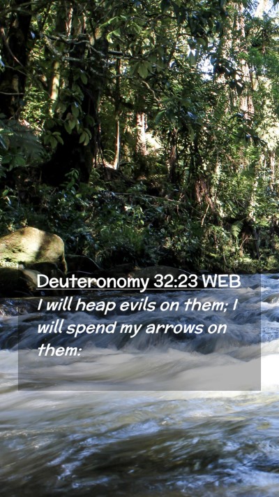 Picture 02 - Deuteronomy 32:23 WEB Mobile Phone Wallpaper - I will heap evils on them; I will spend my arrows - Mobile Bible Verse Wallpaper