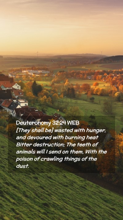 Picture 02 - Deuteronomy 32:24 WEB Mobile Phone Wallpaper - [They shall be] wasted with hunger, and devoured - Mobile Bible Verse Wallpaper
