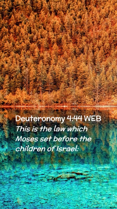Picture 02 - Deuteronomy 4:44 WEB Mobile Phone Wallpaper - This is the law which Moses set before the - Mobile Bible Verse Wallpaper