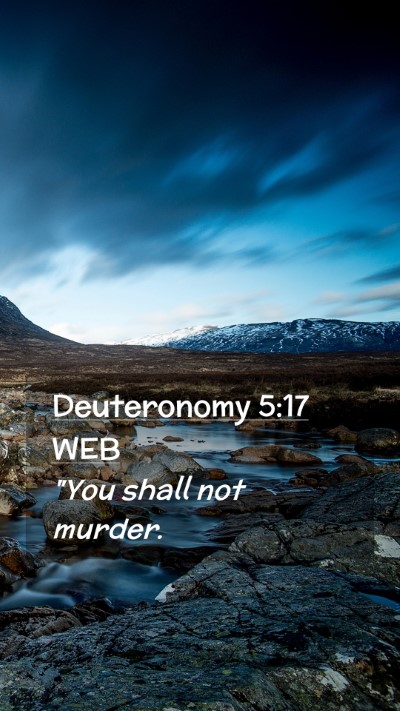 Picture 02 - Deuteronomy 5:17 WEB Mobile Phone Wallpaper - 