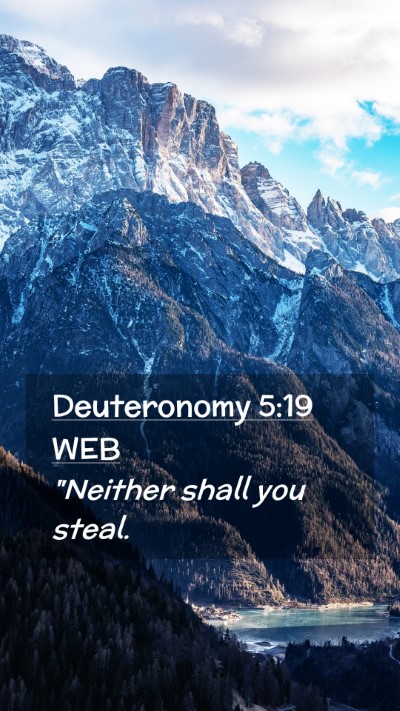 Picture 02 - Deuteronomy 5:19 WEB Mobile Phone Wallpaper - 