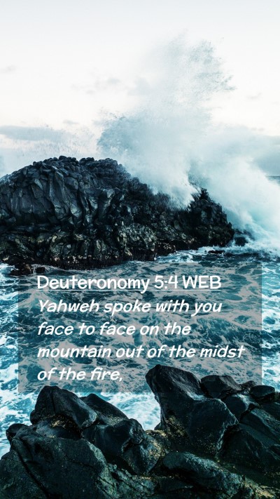 Picture 02 - Deuteronomy 5:4 WEB Mobile Phone Wallpaper - Yahweh spoke with you face to face on the - Mobile Bible Verse Wallpaper