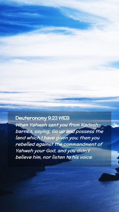 Picture 02 - Deuteronomy 9:23 WEB Mobile Phone Wallpaper - When Yahweh sent you from Kadesh-barnea, saying, - Mobile Bible Verse Wallpaper