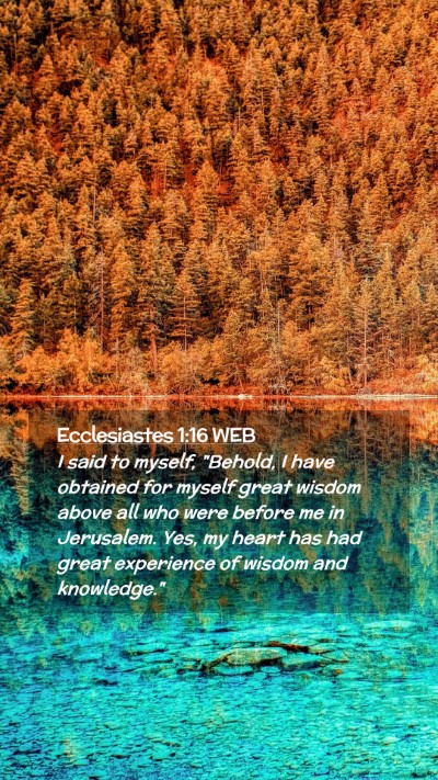 Picture 02 - Ecclesiastes 1:16 WEB Mobile Phone Wallpaper - I said to myself, 
