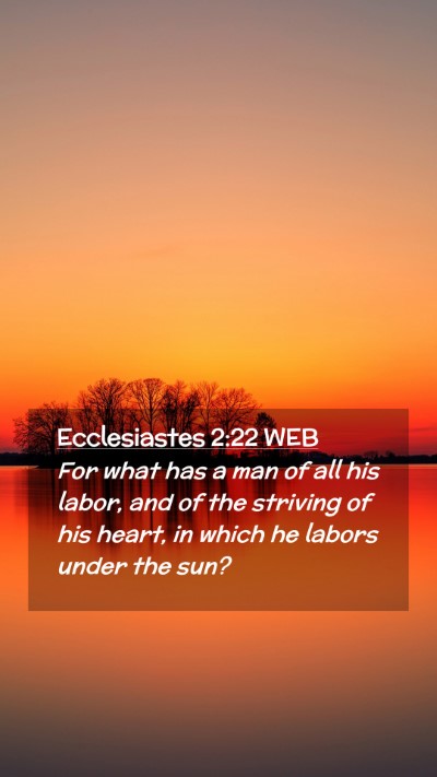Picture 02 - Ecclesiastes 2:22 WEB Mobile Phone Wallpaper - For what has a man of all his labor, and of the - Mobile Bible Verse Wallpaper