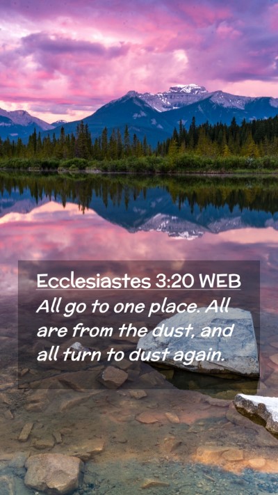 Picture 02 - Ecclesiastes 3:20 WEB Mobile Phone Wallpaper - All go to one place. All are from the dust, and - Mobile Bible Verse Wallpaper