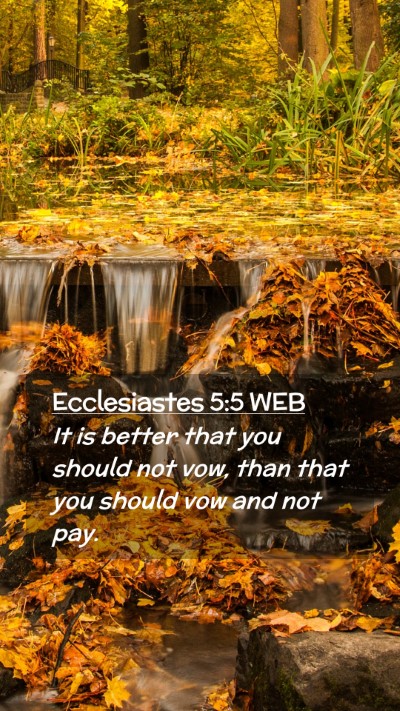 Picture 02 - Ecclesiastes 5:5 WEB Mobile Phone Wallpaper - It is better that you should not vow, than that - Mobile Bible Verse Wallpaper