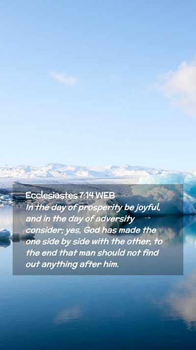 Picture 02 - Ecclesiastes 7:14 WEB Mobile Phone Wallpaper - In the day of prosperity be joyful, and in the - Mobile Bible Verse Wallpaper