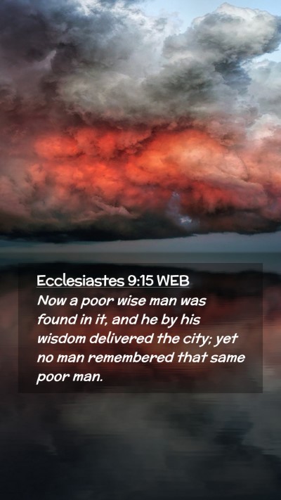Picture 02 - Ecclesiastes 9:15 WEB Mobile Phone Wallpaper - Now a poor wise man was found in it, and he by - Mobile Bible Verse Wallpaper