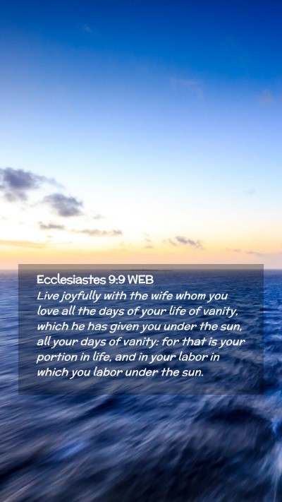 Picture 02 - Ecclesiastes 9:9 WEB Mobile Phone Wallpaper - Live joyfully with the wife whom you love all the - Mobile Bible Verse Wallpaper