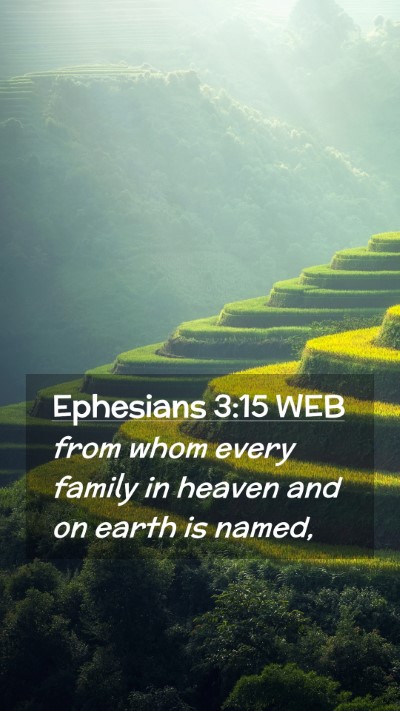 Picture 02 - Ephesians 3:15 WEB Mobile Phone Wallpaper - from whom every family in heaven and on earth is - Mobile Bible Verse Wallpaper