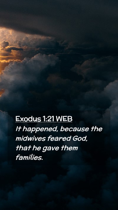 Picture 02 - Exodus 1:21 WEB Mobile Phone Wallpaper - It happened, because the midwives feared God, - Mobile Bible Verse Wallpaper