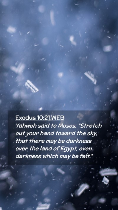 Picture 02 - Exodus 10:21 WEB Mobile Phone Wallpaper - Yahweh said to Moses, 