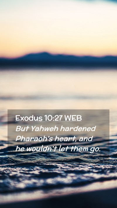 Picture 02 - Exodus 10:27 WEB Mobile Phone Wallpaper - But Yahweh hardened Pharaoh's heart, and he - Mobile Bible Verse Wallpaper