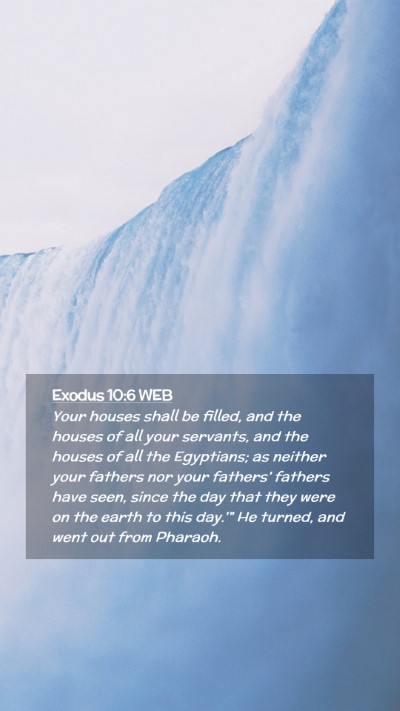 Picture 02 - Exodus 10:6 WEB Mobile Phone Wallpaper - Your houses shall be filled, and the houses of - Mobile Bible Verse Wallpaper