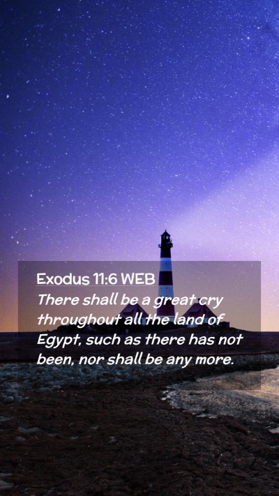 Picture 02 - Exodus 11:6 WEB Mobile Phone Wallpaper - There shall be a great cry throughout all the - Mobile Bible Verse Wallpaper