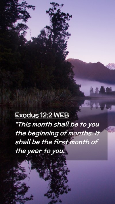 Picture 02 - Exodus 12:2 WEB Mobile Phone Wallpaper - 