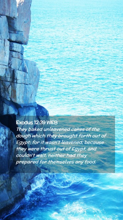 Picture 02 - Exodus 12:39 WEB Mobile Phone Wallpaper - They baked unleavened cakes of the dough which - Mobile Bible Verse Wallpaper