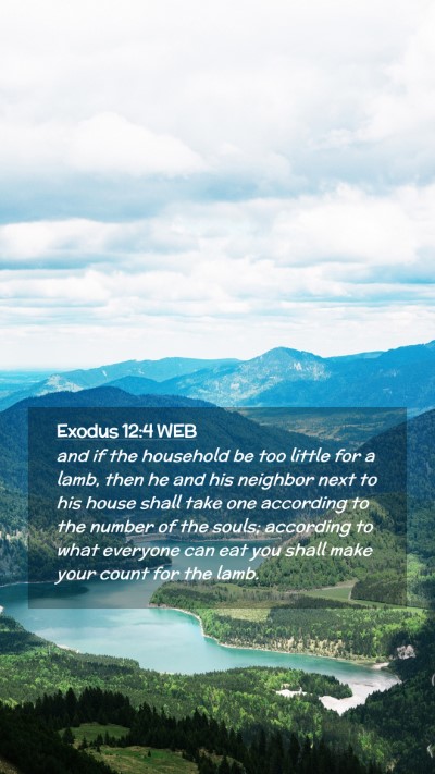 Picture 02 - Exodus 12:4 WEB Mobile Phone Wallpaper - and if the household be too little for a lamb, - Mobile Bible Verse Wallpaper