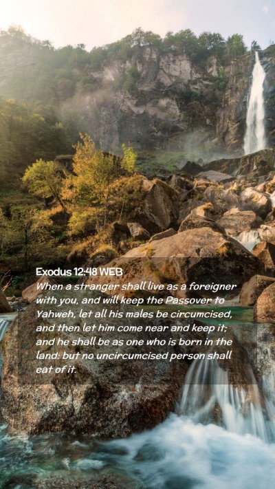 Picture 02 - Exodus 12:48 WEB Mobile Phone Wallpaper - When a stranger shall live as a foreigner with - Mobile Bible Verse Wallpaper