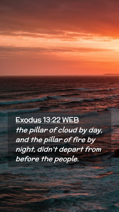Picture 02 - Exodus 13:22 WEB Mobile Phone Wallpaper - the pillar of cloud by day, and the pillar of - Mobile Bible Verse Wallpaper