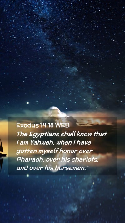 Picture 02 - Exodus 14:18 WEB Mobile Phone Wallpaper - The Egyptians shall know that I am Yahweh, when I - Mobile Bible Verse Wallpaper
