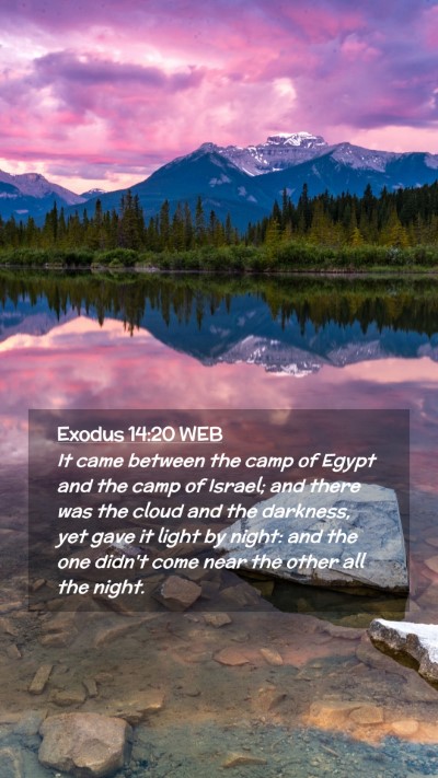 Picture 02 - Exodus 14:20 WEB Mobile Phone Wallpaper - It came between the camp of Egypt and the camp of - Mobile Bible Verse Wallpaper