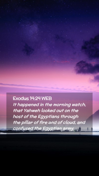 Picture 02 - Exodus 14:24 WEB Mobile Phone Wallpaper - It happened in the morning watch, that Yahweh - Mobile Bible Verse Wallpaper