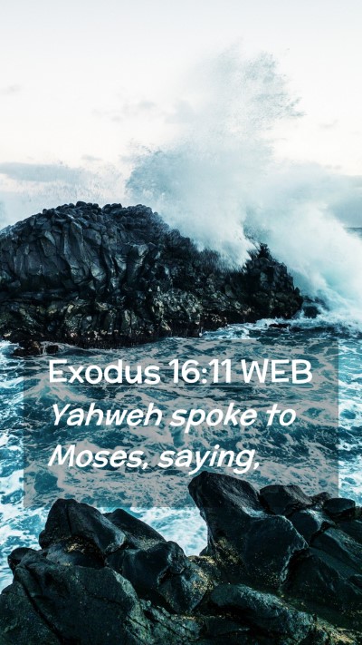 Picture 02 - Exodus 16:11 WEB Mobile Phone Wallpaper - Yahweh spoke to Moses, - Mobile Bible Verse Wallpaper