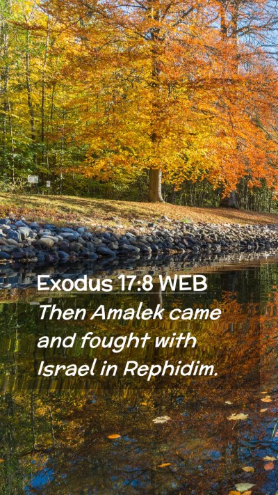 Picture 02 - Exodus 17:8 WEB Mobile Phone Wallpaper - Then Amalek came and fought with Israel in - Mobile Bible Verse Wallpaper