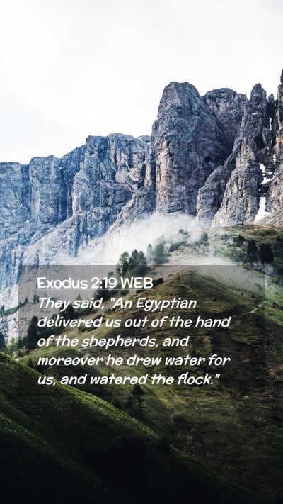 Picture 02 - Exodus 2:19 WEB Mobile Phone Wallpaper - They said, 