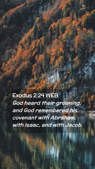 Picture 02 - Exodus 2:24 WEB Mobile Phone Wallpaper - God heard their groaning, and God remembered his - Mobile Bible Verse Wallpaper