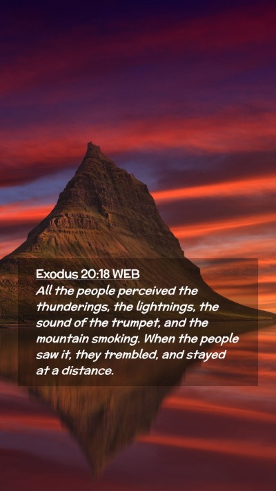 Picture 02 - Exodus 20:18 WEB Mobile Phone Wallpaper - All the people perceived the thunderings, the - Mobile Bible Verse Wallpaper