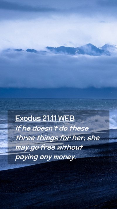 Picture 02 - Exodus 21:11 WEB Mobile Phone Wallpaper - If he doesn't do these three things for her, she - Mobile Bible Verse Wallpaper