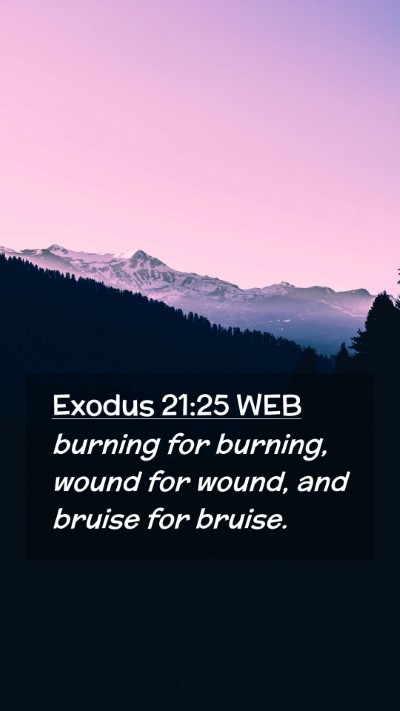 Picture 02 - Exodus 21:25 WEB Mobile Phone Wallpaper - burning for burning, wound for wound, and bruise - Mobile Bible Verse Wallpaper