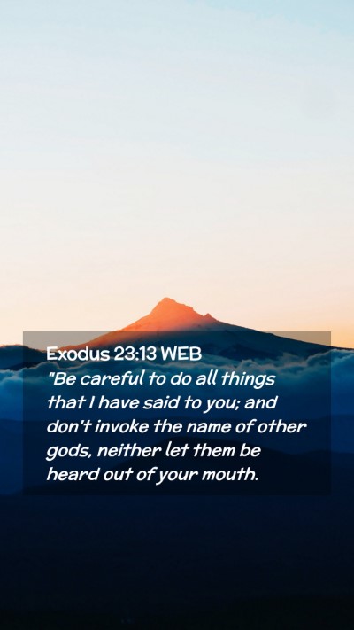 Picture 02 - Exodus 23:13 WEB Mobile Phone Wallpaper - 