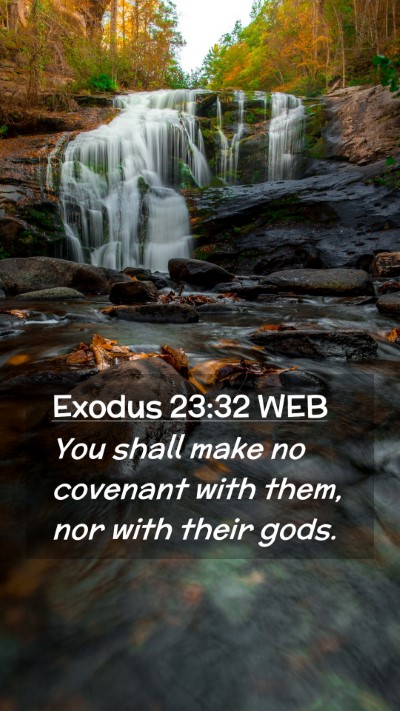 Picture 02 - Exodus 23:32 WEB Mobile Phone Wallpaper - You shall make no covenant with them, nor with - Mobile Bible Verse Wallpaper