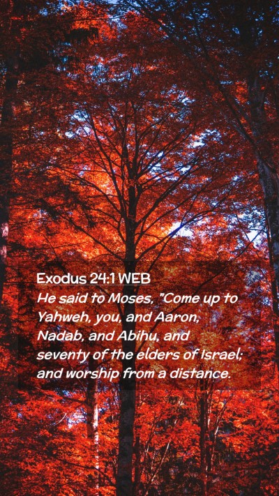 Picture 02 - Exodus 24:1 WEB Mobile Phone Wallpaper - He said to Moses, 
