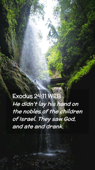 Picture 02 - Exodus 24:11 WEB Mobile Phone Wallpaper - He didn't lay his hand on the nobles of the - Mobile Bible Verse Wallpaper